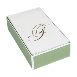 Caspari White Pearl-Paper Linen Napkin Airlaid Guest-Signature 24In 2900GG.T