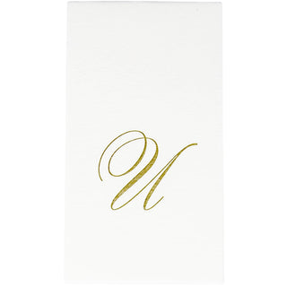 Caspari White Pearl-Paper Linen Napkin Airlaid Guest-Signature 24In 2900GG.U