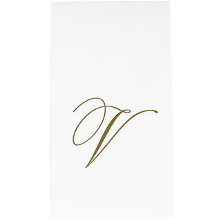 Caspari White Pearl-Paper Linen Napkin Airlaid Guest-Signature 24In 2900GG.V
