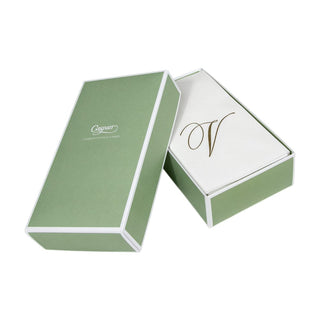 Caspari White Pearl-Paper Linen Napkin Airlaid Guest-Signature 24In 2900GG.V