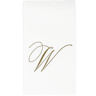 Caspari White Pearl-Paper Linen Napkin Airlaid Guest-Signature 24In 2900GG.W