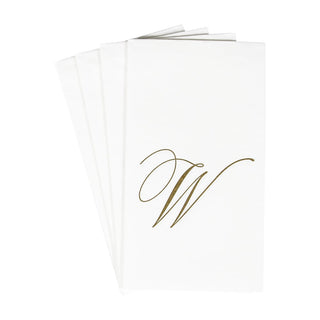 Caspari White Pearl-Paper Linen Napkin Airlaid Guest-Signature 24In 2900GG.W