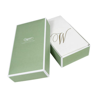 Caspari White Pearl-Paper Linen Napkin Airlaid Guest-Signature 24In 2900GG.W
