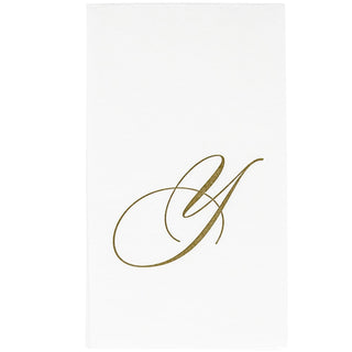 Caspari White Pearl-Paper Linen Napkin Airlaid Guest-Signature 24In 2900GG.Y