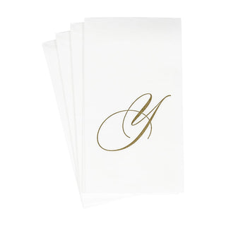 Caspari White Pearl-Paper Linen Napkin Airlaid Guest-Signature 24In 2900GG.Y