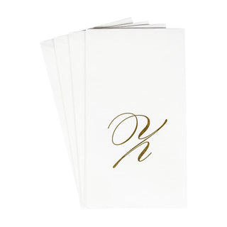 Caspari White Pearl-Paper Linen Napkin Airlaid Guest-Signature 24In 2900GG.Z