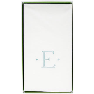 Caspari Caspari Antique Initial-Robin's Egg Paper Linen Boxed Guest Towel 24-In 2901GG.E