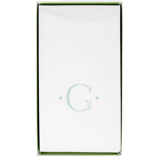 Caspari Caspari Antique Initial-Robin's Egg Paper Linen Boxed Guest Towel 24-In 2901GG.G