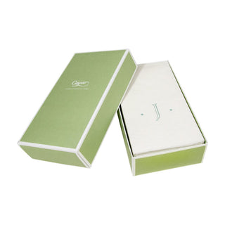 Caspari Caspari Antique Initial-Robin's Egg Paper Linen Boxed Guest Towel 24-In 2901GG.J