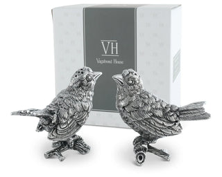 Vagabond House Pewter Song Birds Salt & Pepper Set 29709
