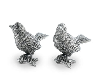 Vagabond House Pewter Song Birds Salt & Pepper Set 29709