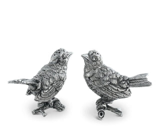 Vagabond House Pewter Song Birds Salt & Pepper Set 29709