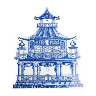 Caspari Chinoiserie Toile Pagoda Hardback Placemat - 1 count 3022PMS