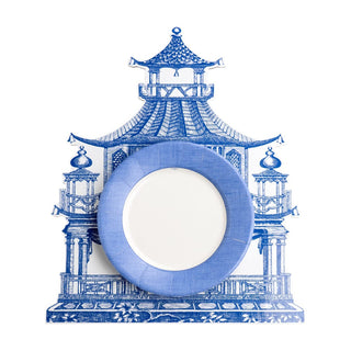 Caspari Chinoiserie Toile Pagoda Hardback Placemat - 1 count 3022PMS
