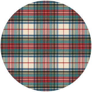 Caspari Dress Stewart Tartan Hardback Placemat - 1 count 3054PMS