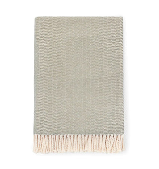 Sferra Celine Herringbone Throw in Moss 30572