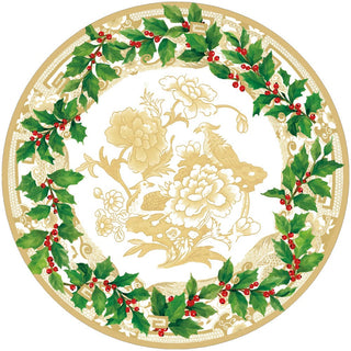Caspari Holly Ceramic Ivory & Gold Placemats - 1 Each 3085PMS