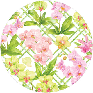 Caspari Orchid Conservatory Hardback Placemat - 1 count 3086PMS