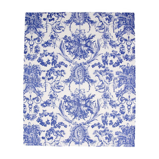 Caspari Romantic Toile Blue Guest Towel 3300G