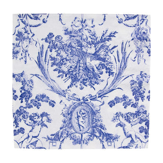 Caspari Romantic Toile Blue Luncheon Napkins - 20 Per Package 3300L