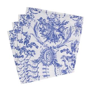 Caspari Romantic Toile Blue Napkin Luncheon 3300L