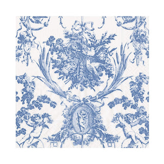 Caspari Romantic Toile Blue Napkin Luncheon 3300L