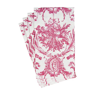 Caspari Romantic Toile Rose Guest Towel 3301G