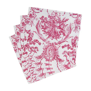 Caspari Romantic Toile Rose Luncheon Napkins - 20 Per Package 3301L