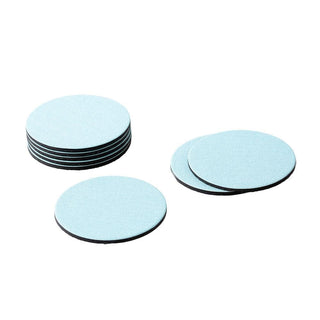 Caspari Classic Canvas Aqua Coaster Round 8-In Felt/Canvas 4018CR