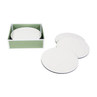 Caspari Cream Lizard Coaster Round 8 In Felt-4 Inch Diam 4024CR