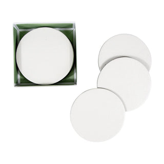 Caspari Cream Lizard Coaster Round 8 In Felt-4 Inch Diam 4024CR