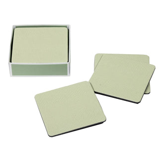 Caspari Moss Green Square Lizard Coasters - set of 8 4025CC