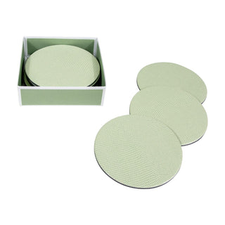 Caspari Moss Green Lizard Coaster Round 8 In Felt-4 Inch Diam 4025CR