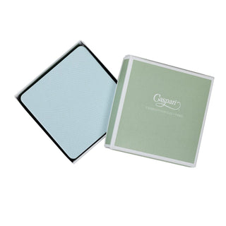 Caspari Soft Aqua Square Lizard Coasters - set of 8 4026CC
