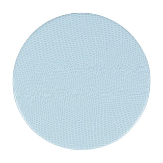 Caspari Soft Aqua Lizard Coaster Round 8 In Felt-4 Inch Diam 4026CR