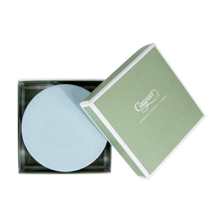 Caspari Soft Aqua Lizard Coaster Round 8 In Felt-4 Inch Diam 4026CR