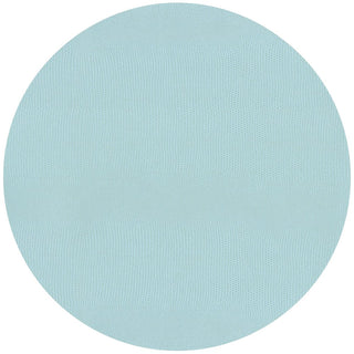 Caspari Soft Aqua Lizard Ttop Placemat Round Felt-14.5 Diam 4026PMR
