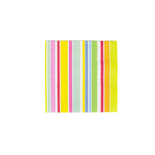 Caspari Cabana Stripe Bright Boxed Cocktail Napkins - 40 Per Box 4640B