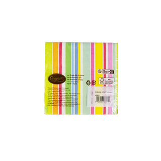 Caspari Cabana Stripe Bright Napkin Cocktail 4640C