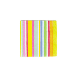 Caspari Cabana Stripe Bright Napkin Cocktail 4640C