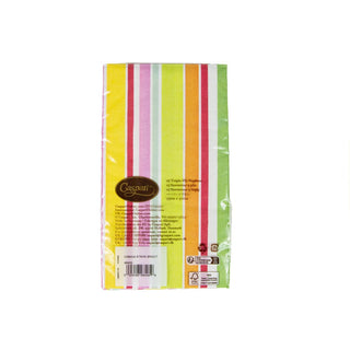 Caspari Cabana Stripe Bright Guest Towel 4640G