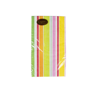 Caspari Cabana Stripe Bright Guest Towel 4640G