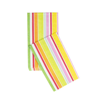 Caspari Cabana Stripe Bright Guest Towel 4640G