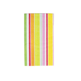 Caspari Cabana Stripe Bright Guest Towel 4640G