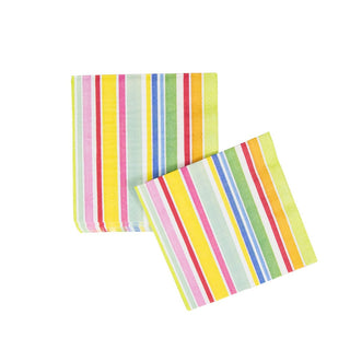 Caspari Cabana Stripe Bright Luncheon Napkins - 20 Per Package 4640L
