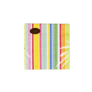 Caspari Cabana Stripe Bright Napkin Luncheon 4640L
