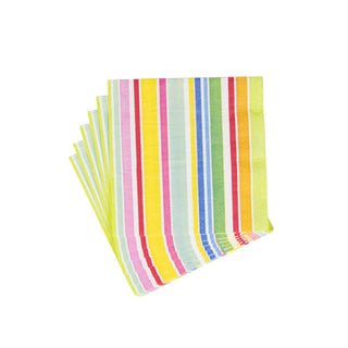 Caspari Cabana Stripe Bright Napkin Luncheon 4640L