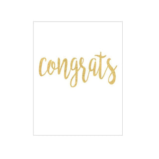 Caspari Congrats Script-Gold Foil Enclosures 4 Pk Gallery-Foil 46EENC