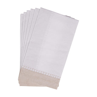 Caspari Linen Natural Guest Towel 4780G