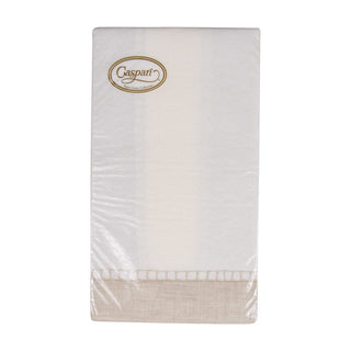 Caspari Linen Natural-Paper Linen Guest Towels Airlaid - 12 In 4780GG